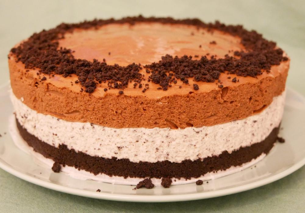Semifrio de chocolate e oreo